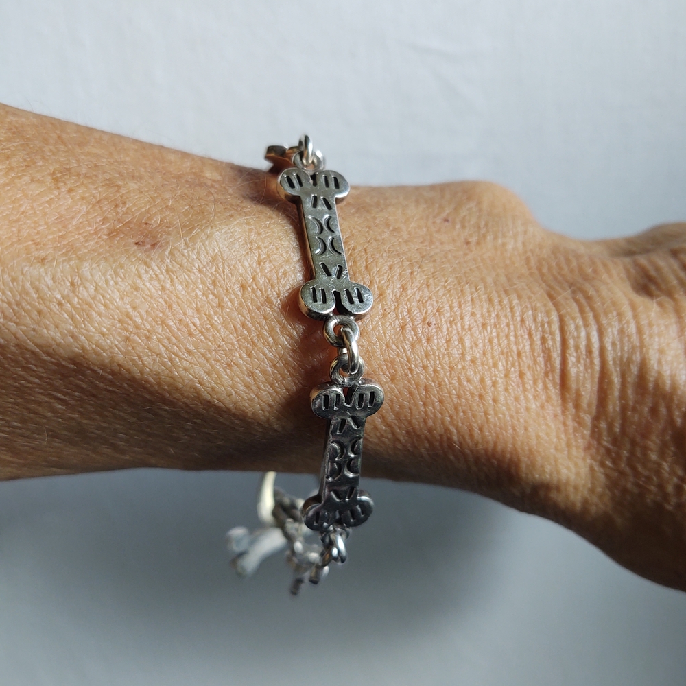 Silver Bones Bracelet